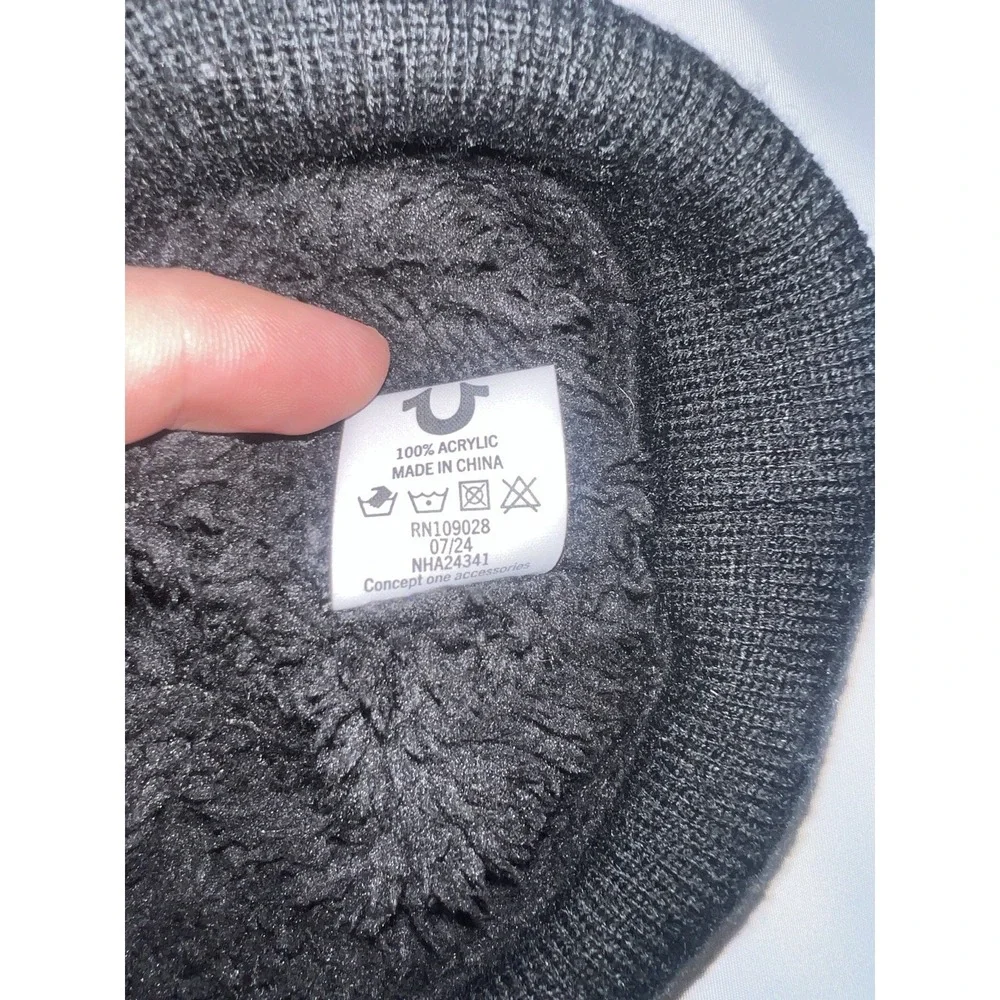 True Religion Kids Beanie Unisex Fur Lined Hat One Size No Stains See Photos